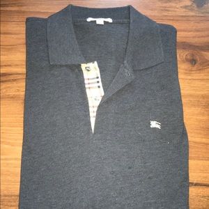 Burberry Long-Sleeve Cotton Pique Polo Shirt
